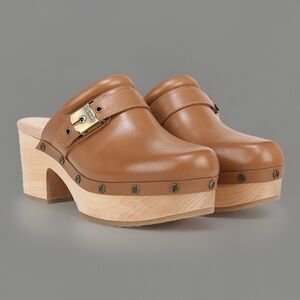 Dr. Scholl's Women’s Original Joy Platform Clog Mules Saddle Tan Leather 8.5